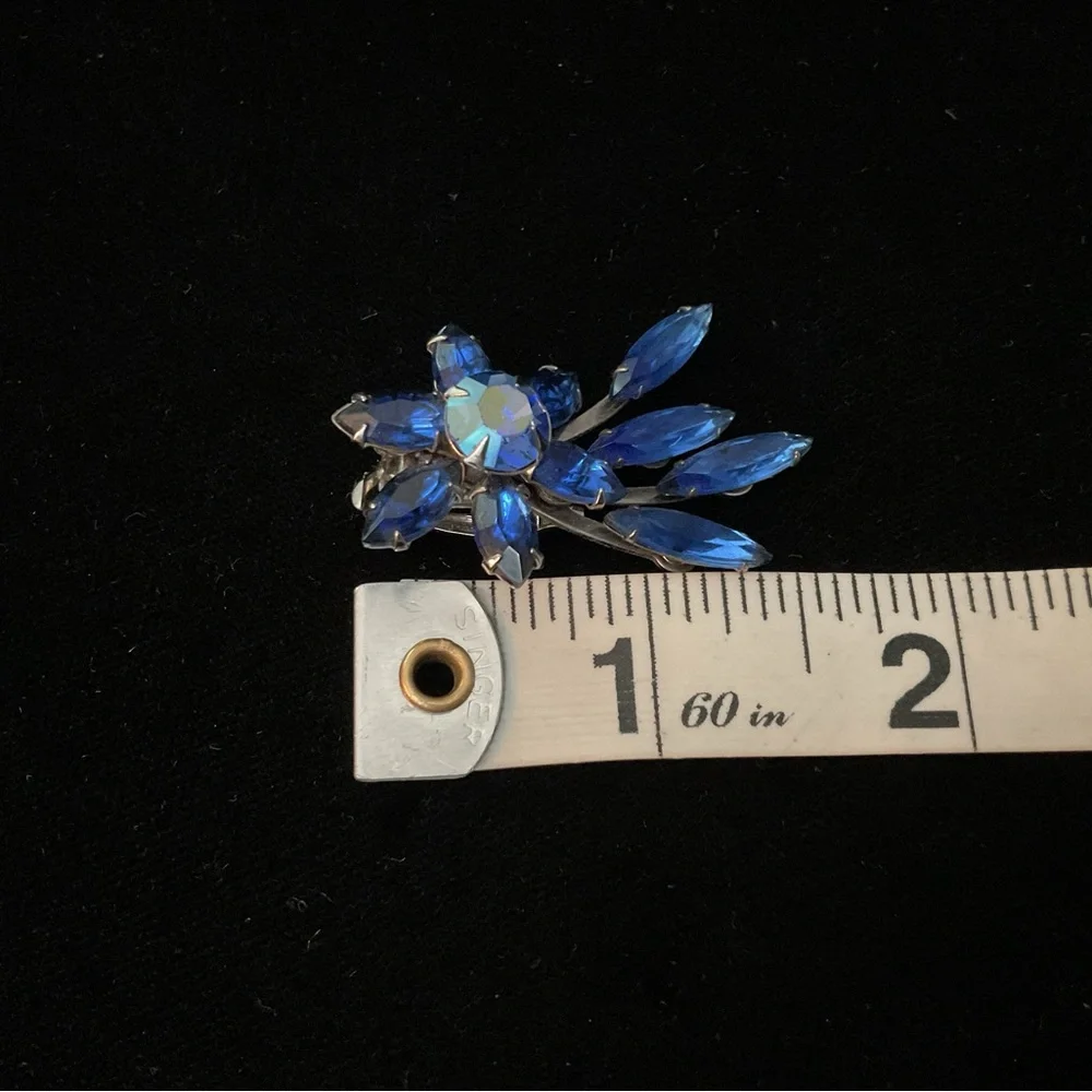 JUDY LEE Rhapsody in Blue Brooch and Earrings